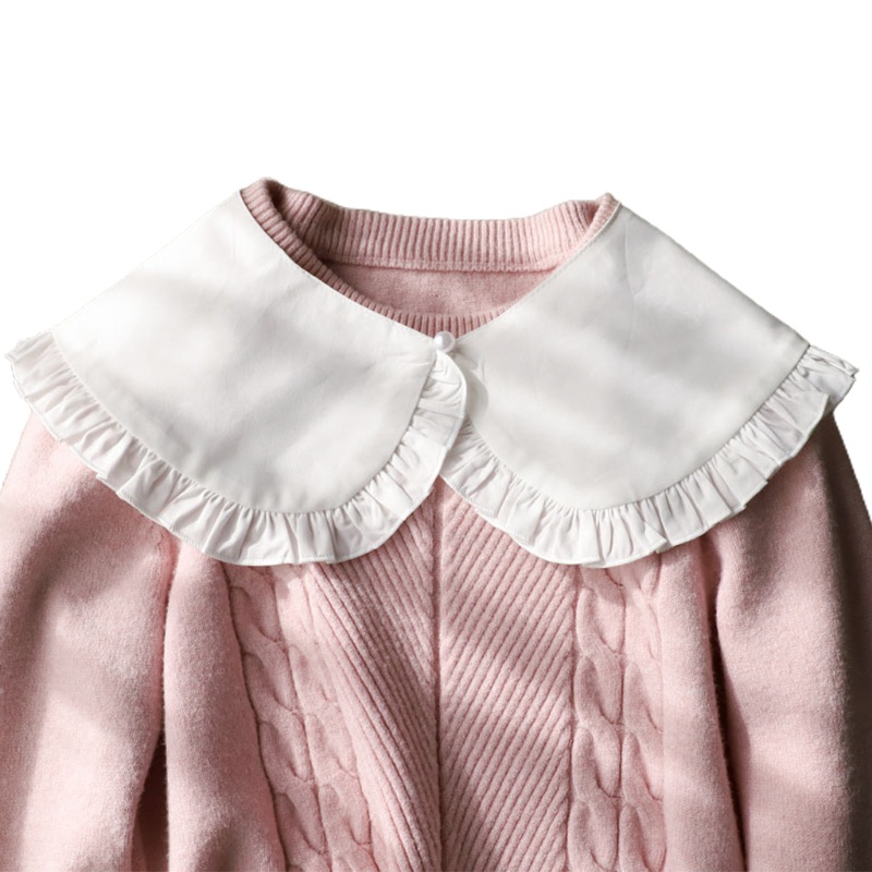 Khăn Choàng Cổ Giả Xếp Ly Màu Sắc Ngọt Ngào Phong Cách Hàn Quốc Cho Nữ