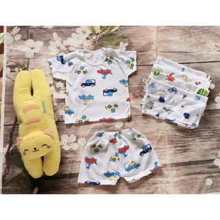 CHẤT ĐẸP - Combo 10 bộ quần áo cho trẻ sơ sinh/ bộ đồ coton sọc giành cho bé trai/bé gái