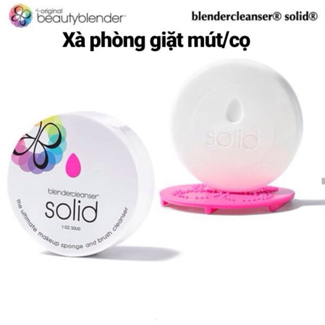 Các sản phẩm mút/ set Beauty Blender gồm mút, xà phòng và hộp đựng