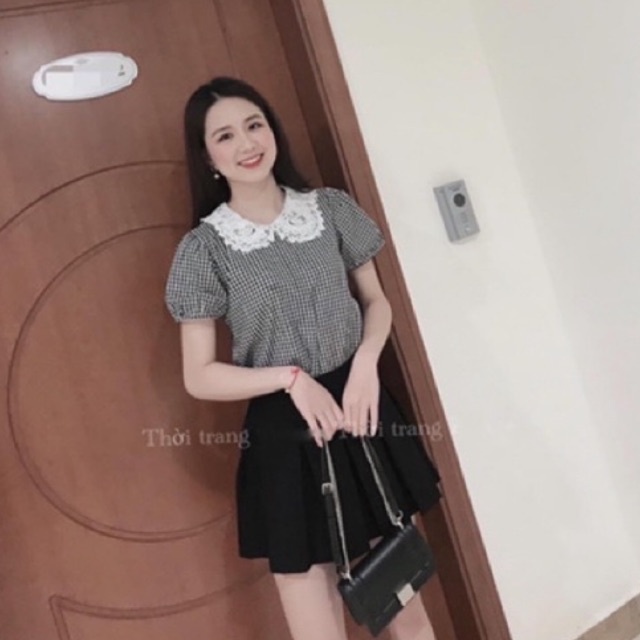 {SALE SOCK}Chân váy xếp ly dáng ngắn có quần trong siêu Hot