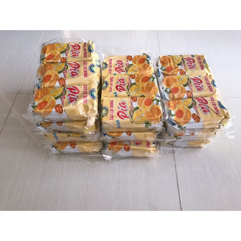 COMBO 12 CÁI  BÁNH PÍA SẦU RIÊNG ĐẬU XANH CAO LỢI HƯNG 180G x 3 GÓI.