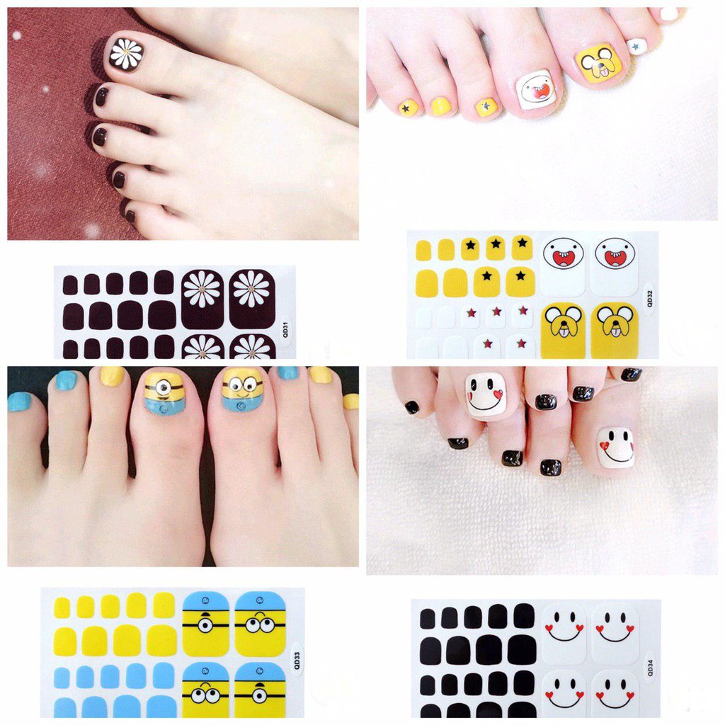 Decal Sticker Nail dán móng chân nhanh Đẹp - Nhanh - Bền (Đợt 3)