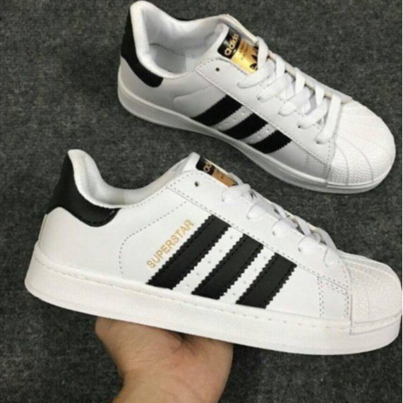 Giày thể thao, giày sneaker trắng das superstar mũi sò tem vàng hàng 11 cao cấp đủ size nam nữ - Bibishop