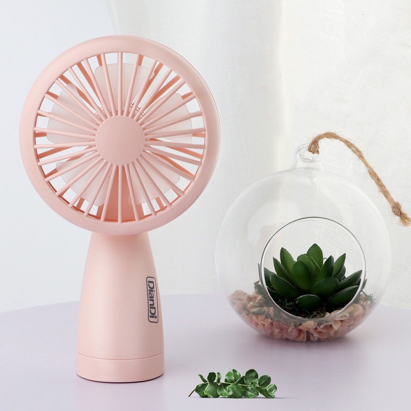 Quạt Cầm Tay Mini LED 7 Màu Ánh Sáng Sạc Pin USB, Quạt Diandi - Decor Mây Trang