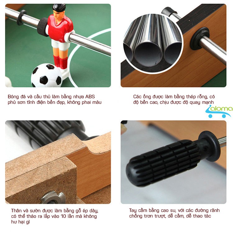 Đồ chơi bàn bi lắc bóng đá Table Top Football TTF-50 bằng gỗ cỡ lớn