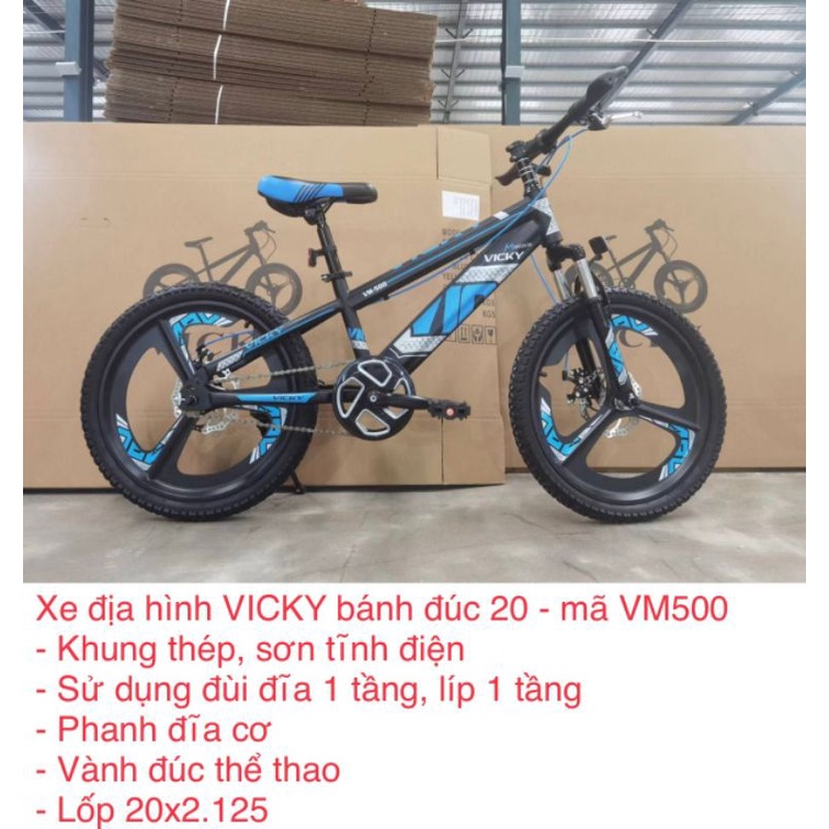Xe đạp thể thao trẻ em vicky bánh đúc size 20"