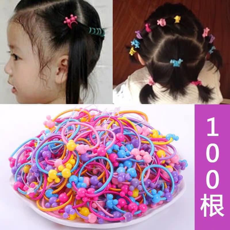 COMBO 2 GÓI 100 DÂY BUỘC TÓC CHO BÉ