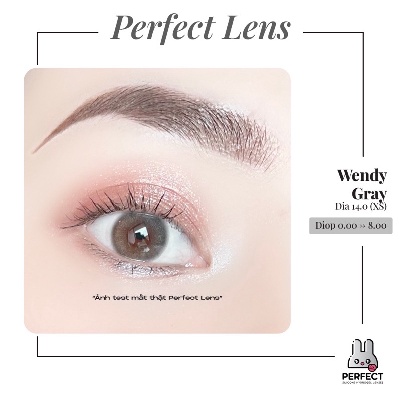 Lens Ảnh Mắt Thật, Wendy Gray Perfect Lens, dia 14.0