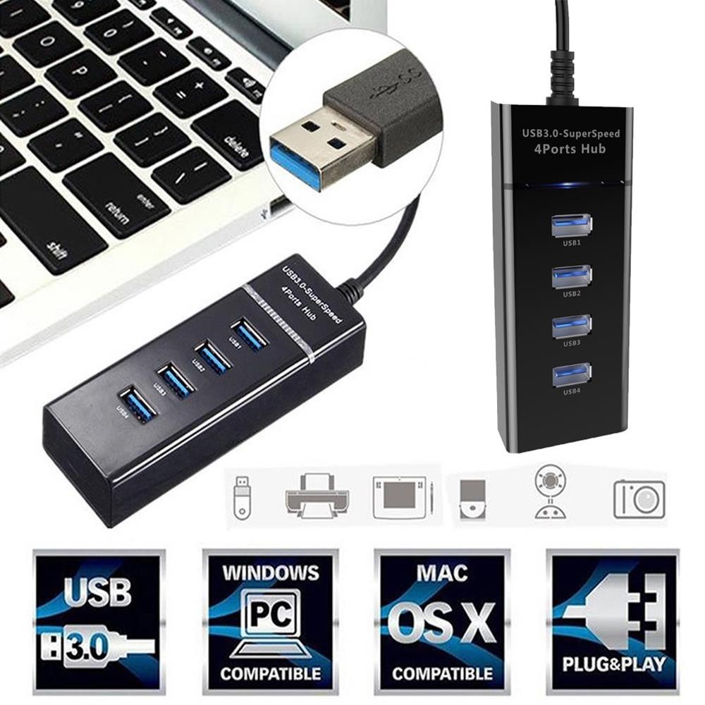 Bộ Chia Usb 4 Cổng hud Usb 3.0 Tốc Độ Cao