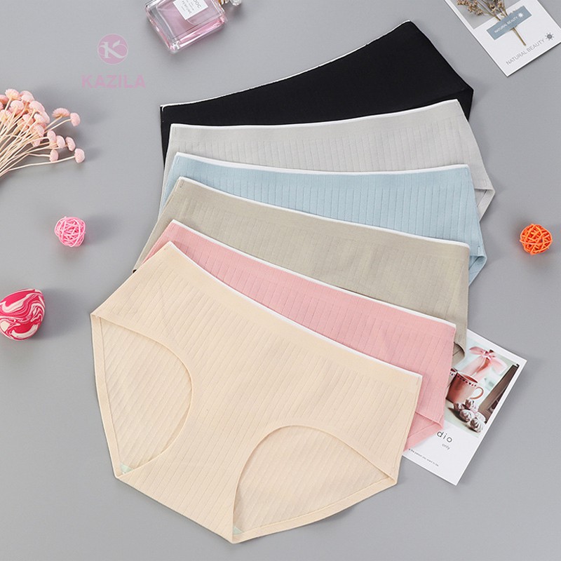 Quần lót nữ cotton cao cấp xuất Nhật, quần chip nữ kẻ sọc cạp ép không viền may siêu thấm Kazila QLH26 | BigBuy360 - bigbuy360.vn