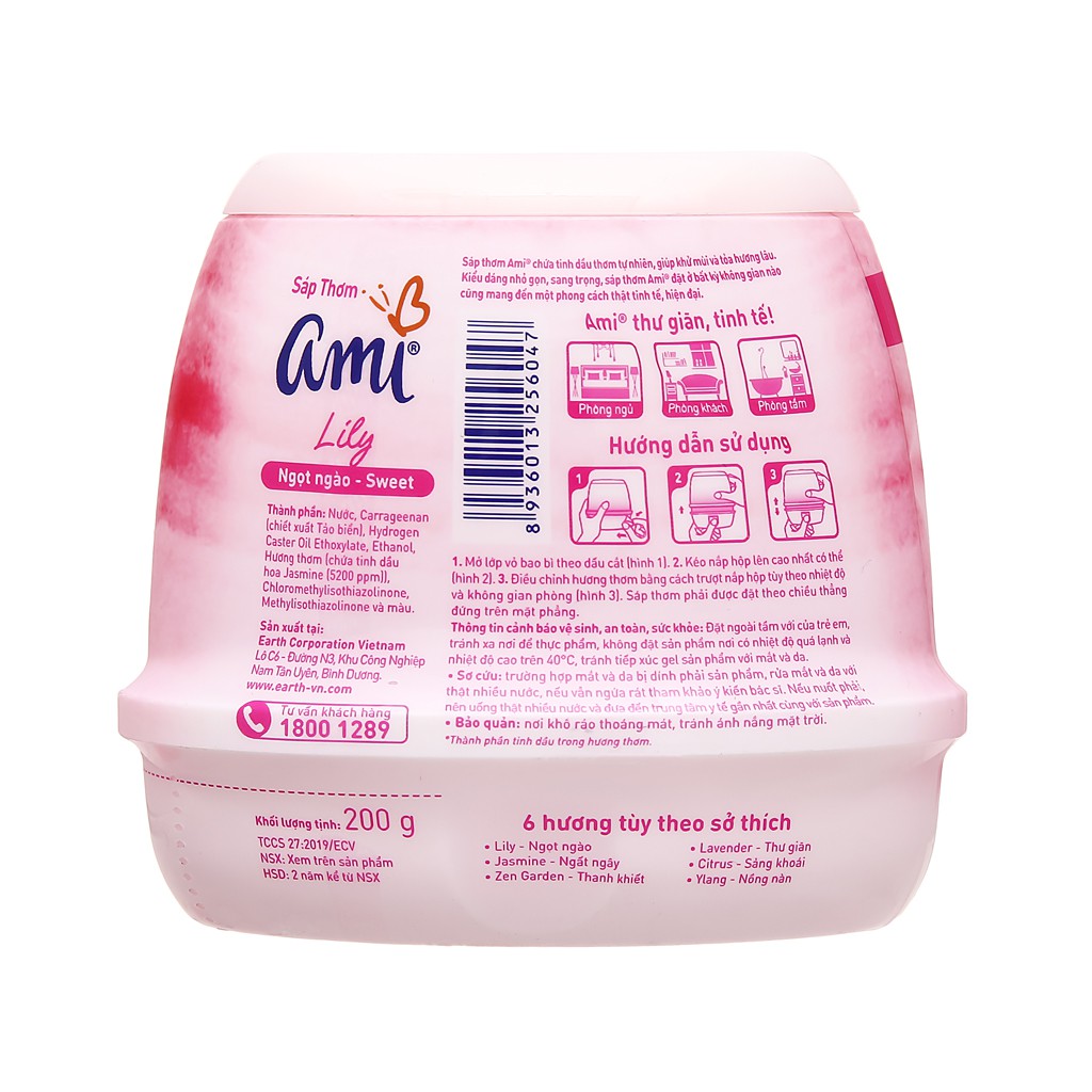 [Giao 2 Giờ] Sáp thơm Ami Hương LiLy 200g