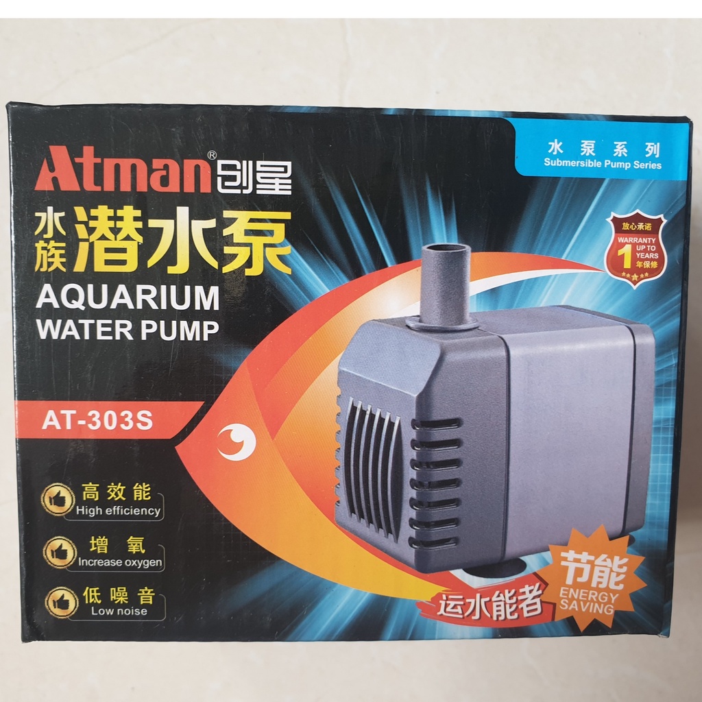 Máy Bơm Nước Bể Cá Atman AT-303S (6W-600L/H-0.9M) - Lọc Nước Cho Hồ Cá Cảnh