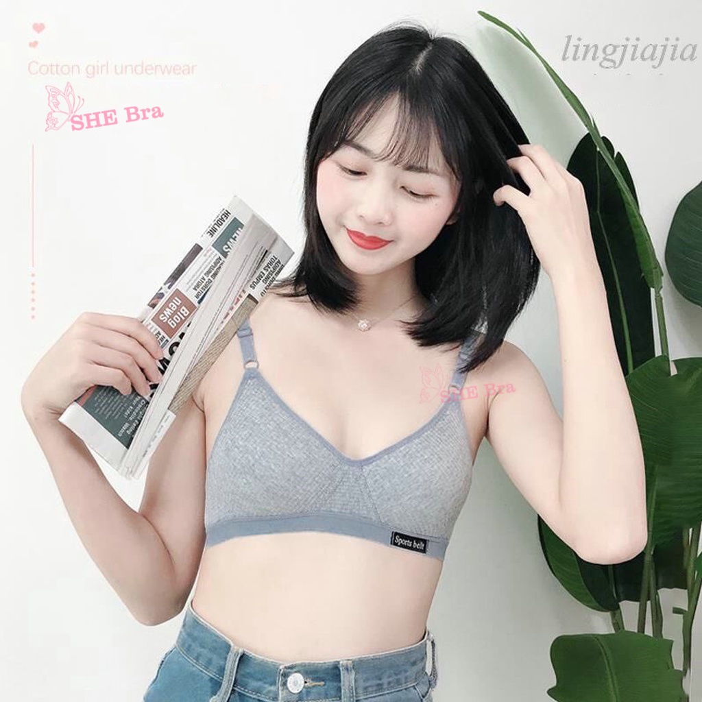Áo Lót Nữ Vải Cotton Không Gọng Thoải Mái Ôm Form Ngực Chống Chảy Xệ ALO03