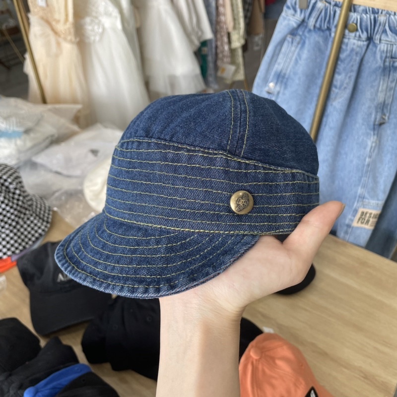 Mũ lưỡi trai jeans mềm cho bé - ohmomkids