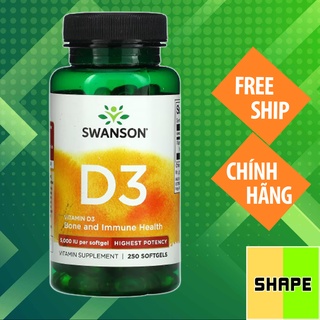 Swanson vitamin d3 with coconut oil - highest potency - vitamin d3 và dầu dừa - chính hãng - the shape