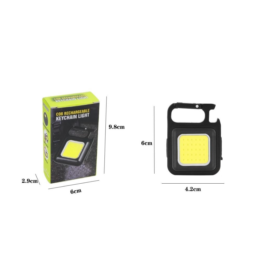 Đèn Led Cob Mini Đa Năng Kiêm Móc Khóa Có Thể Sạc Lại Nhỏ Gọn Tiện Dụng