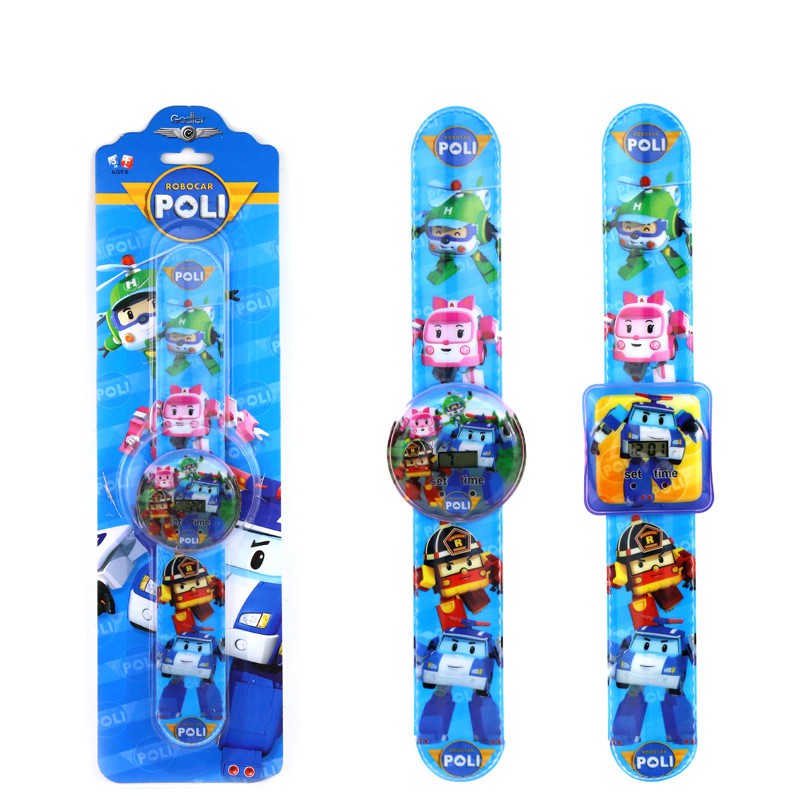 Đồng hồ điện tử họa tiết ngựa Pony Robocar Poli dễ thương cho bé