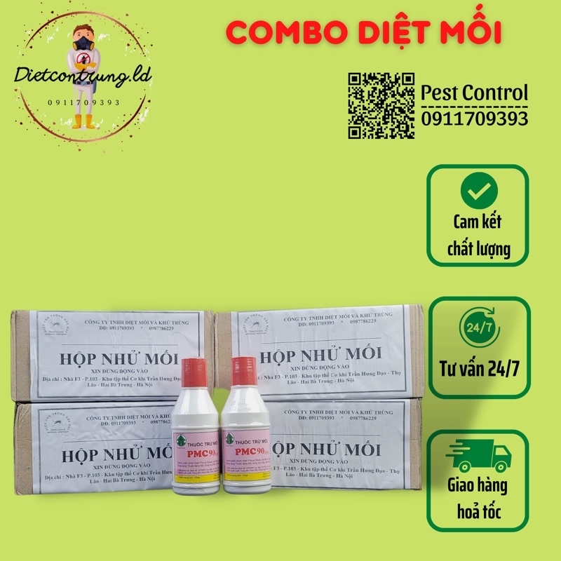 COMBO 4 hộp nhử mối + 2 PMC lây nhiễm diệt mối cả đàn