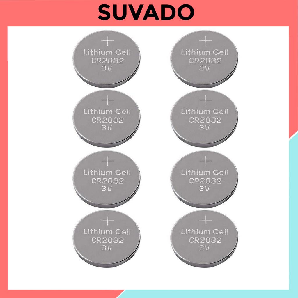 Pin cúc áo CMOS CR2032 Lithium 3V pin nút áo Đồng xu hàng chuẩn dùng cho thiết bị điện tử, chìa khóa ô tô SUVADO
