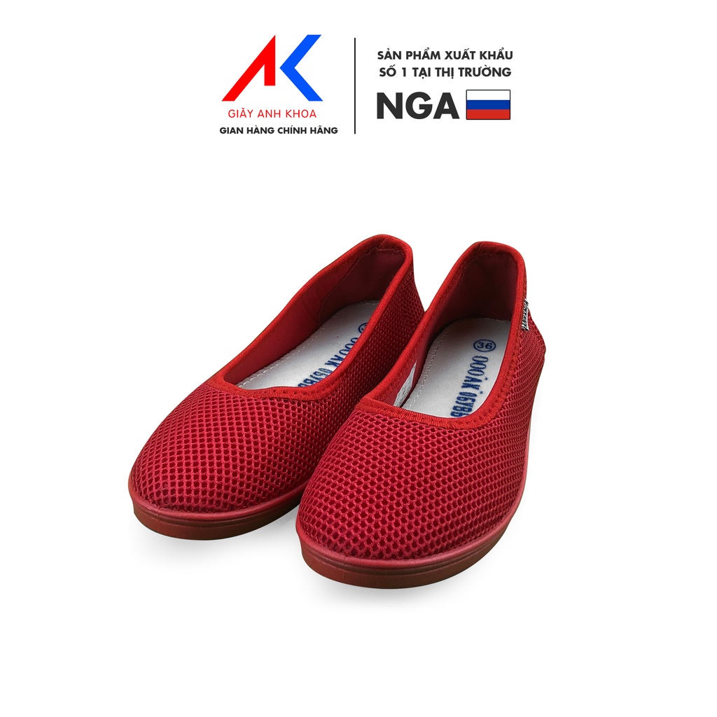 Giày slip on nữ cao cấp siêu nhẹ xinh đế bằng chống trượt cực tốt ANH KHOA SHOES 85A