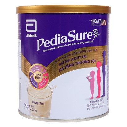 Sữa bột Pediasure Vani 400g, TĂNG CÂN, TĂNG CHIỀU CAO.