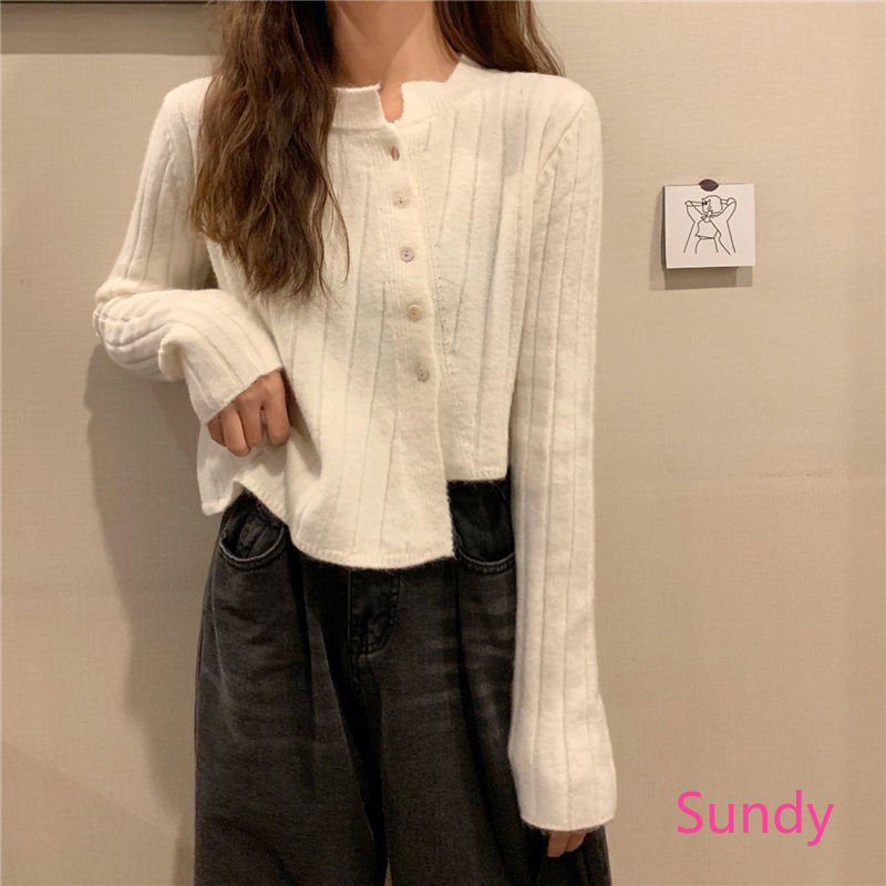 Áo Khoác Sweater len Dệt Kim dài tay Thời Trang Mùa Thu Cho Nữ