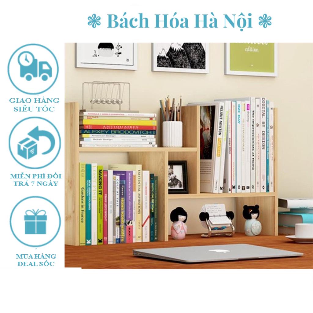 Giá sách mini bằng gỗ cao cấp dễ lắp đặt và di chuyển cho học sinh sinh viên văn phòng