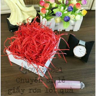 giấy vụn, giấy rơm lót hộp quà xinh xắn ( màu đỏ)