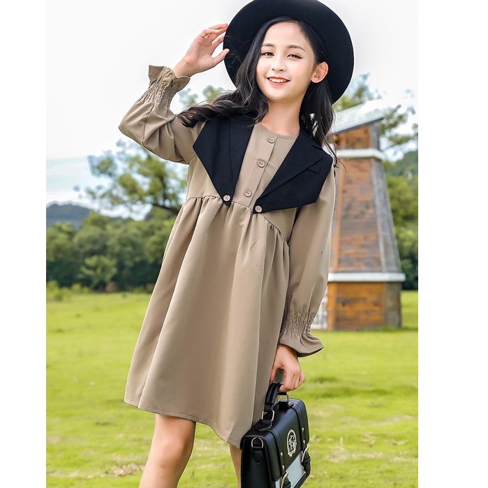 Đầm công chúa IQ ANGEL phong cách phương Tây thời trang xuân thu dành cho bé gái