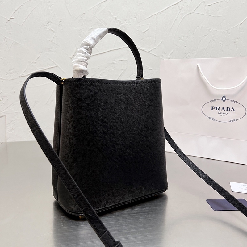 PSO0 PRADA  Galleria Collection Bucket Bag Saffiano Leather Women's Fashion Style Shoulder Bag2022