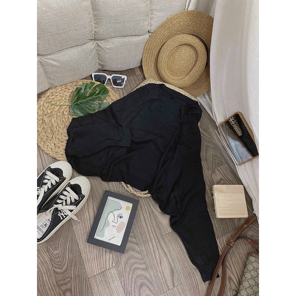 Áo khoác len croptop tay dài | BigBuy360 - bigbuy360.vn