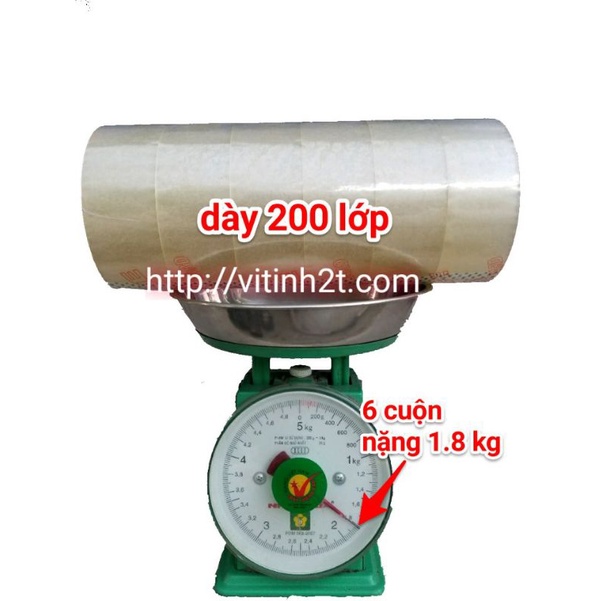 Băng keo đóng hàng siêu dính 1 cây 6 cuộn 1KG8/cây chất lượng cao