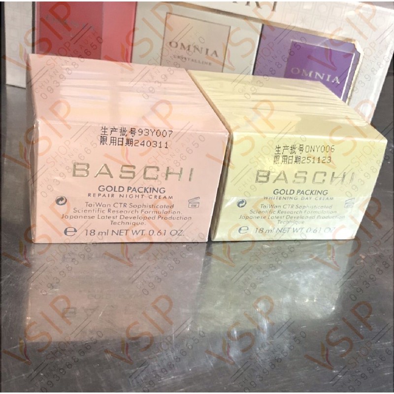 DATE 2027 - Kem BASCHI - Bộ kem dưỡng ngày đêm Baschi 2 x 18ml