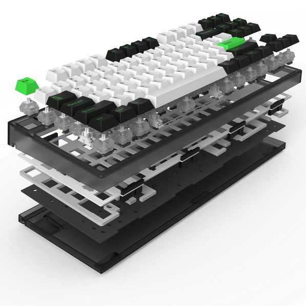 Bàn phím cơ FL-Esports GP108CP Blackish Green - Gasket Mount