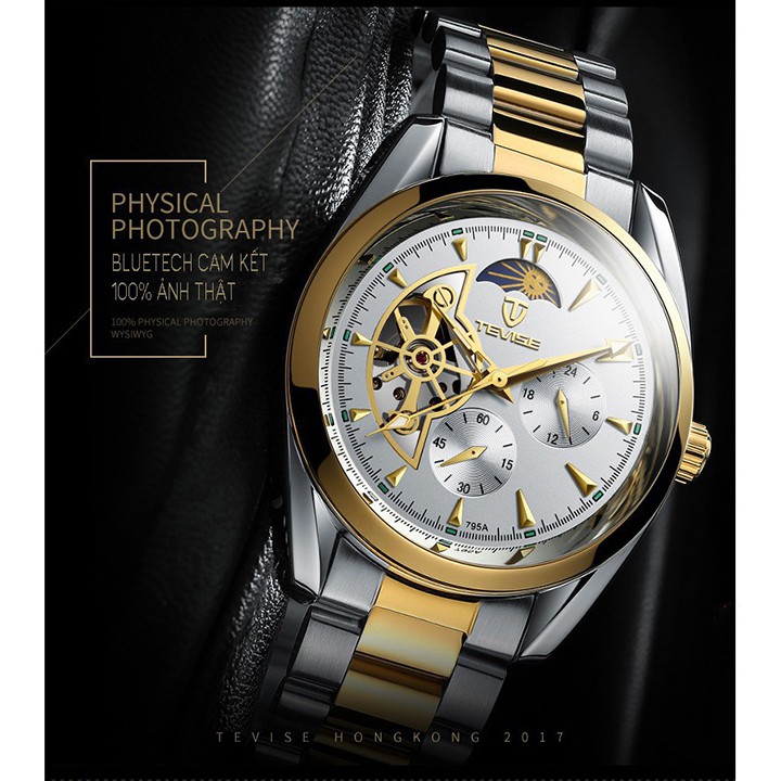 Đồng Hồ Nam TEVISE T795A Máy Cơ Chạy Full Kim Lộ Máy Siêu Đẹp - Dây Thép Đặc | BigBuy360 - bigbuy360.vn