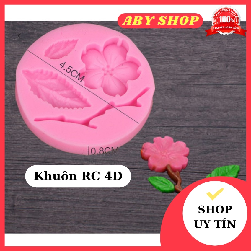 Khuôn RC 4D ⚡ HÀNG LOẠI 1 ⚡ khuôn làm rau câu hình cành hoa mai R004