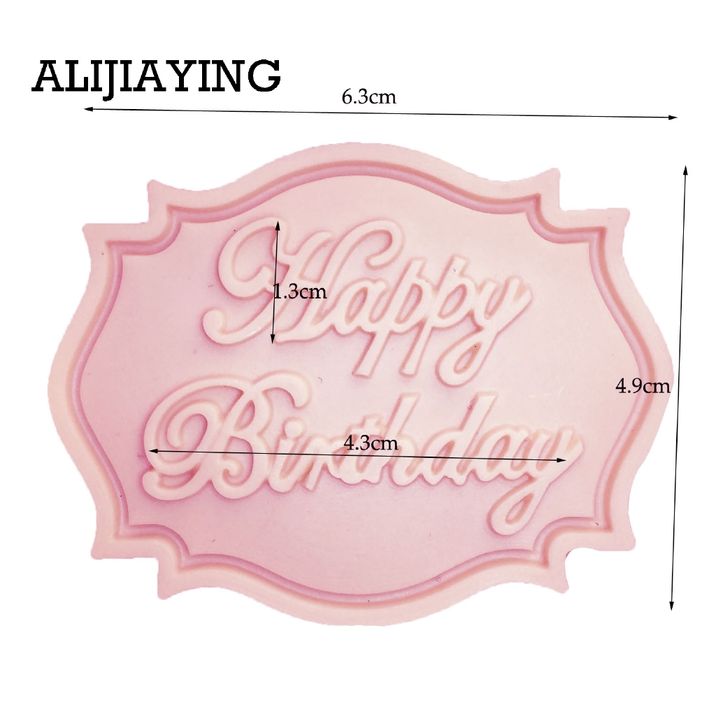 Khuôn làm bánh bằng silicon tạo hình chữ Happy Birthday độc đáo