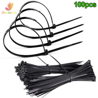 ♣100 Pcs ABS Plastic Cable Ties Zip Fasten Wire Wrap Strap Fastening