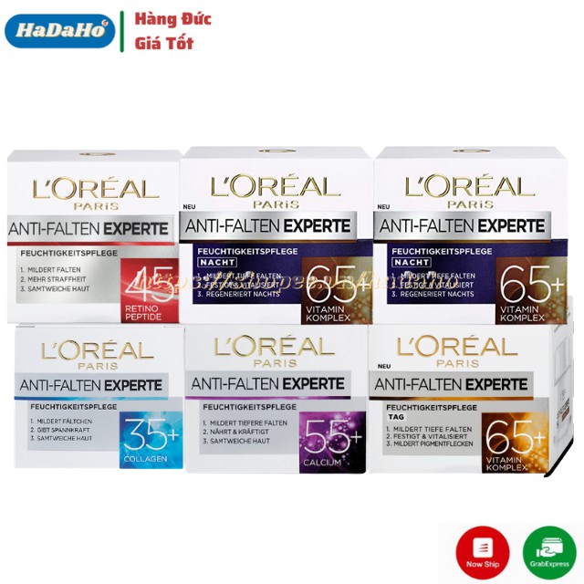 Kem Dưỡng Da Loreal ANTI-FALTEN EXPERTE 35+, 45+, 55+