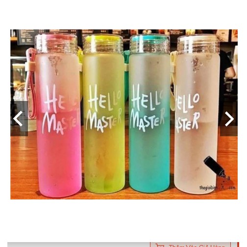 combo 10 bình  Nước Thủy Tinh Hello Master 480ml