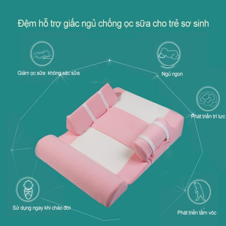 Đệm chống trào ngược cho trẻ sơ sinh trẻ nhỏ CoolFoam - xanh - HanruiOffical