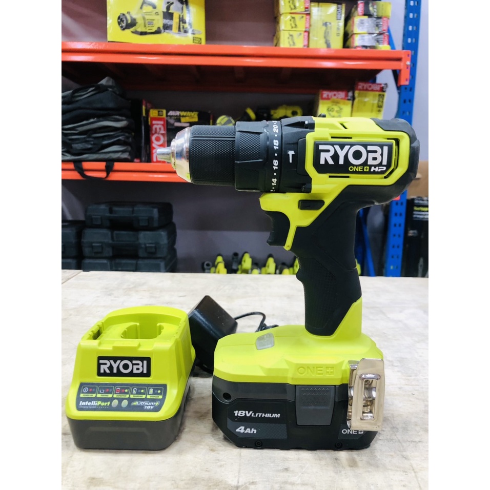 Máy khoan búa Ryobi 18v Brushless HP RPD18C-0 KÈM PIN 4AHP+SẠC NHANH-95%-3 THÁNG -ÚC