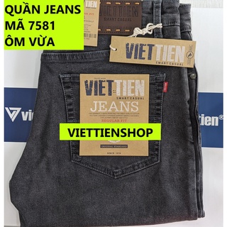 (7581 JRF) QUẦN JEANS VIỆT TIẾN FORM ÔM VỪA REGULAR FIT