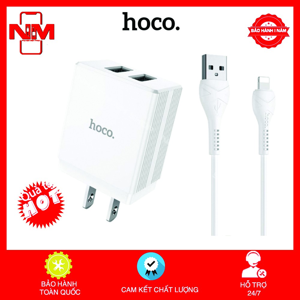 ✔CHÍNH HÃNG✔ Bộ Sạc Nhanh HOCO 2 Cổng Cho Iphone/Android