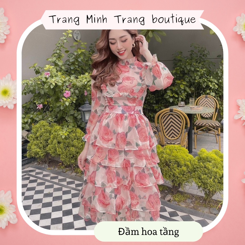 Đầm hoa tầng chất liệu voan lụa 🔸 CỰC XINH 🔸 đầm xòe được làm bằng chất liệu cao cấp, đường may tinh xảo, sắc nét