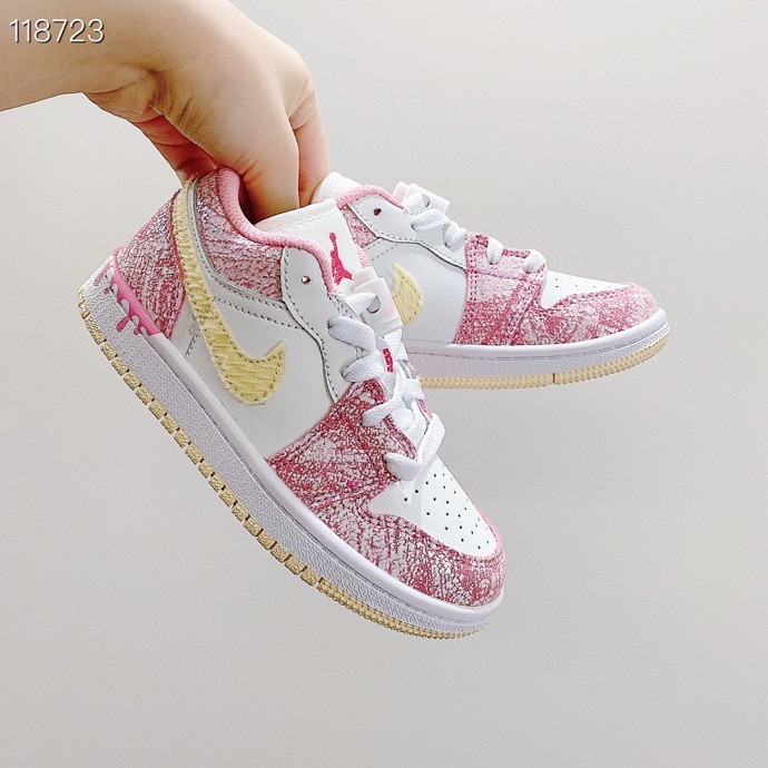 08*hàng Có Sẵn * Giày Thể Thao Nike Air Jordan 1 Co Giãn Tốt Thời Trang Cho Bé Trai Và Bé Gái