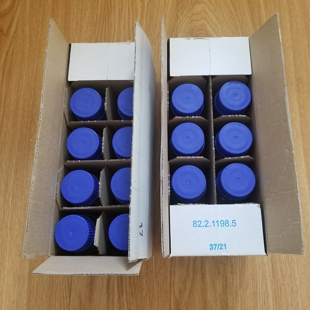 Chai trung tính 50ml 100ml 250ml  nắp vặn xanh GL32 GL45