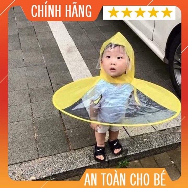 Áo mưa hình con vịt vàng dễ thương cho bé