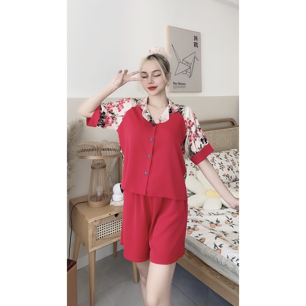 Đồ Bộ Pijama VAYO, Đồ Bộ Nữ Mặc Nhà Ngắn Tay Đẹp Thời Trang Dễ Thương Cao Cấp Quần Short Đùi Dưới 65kg
