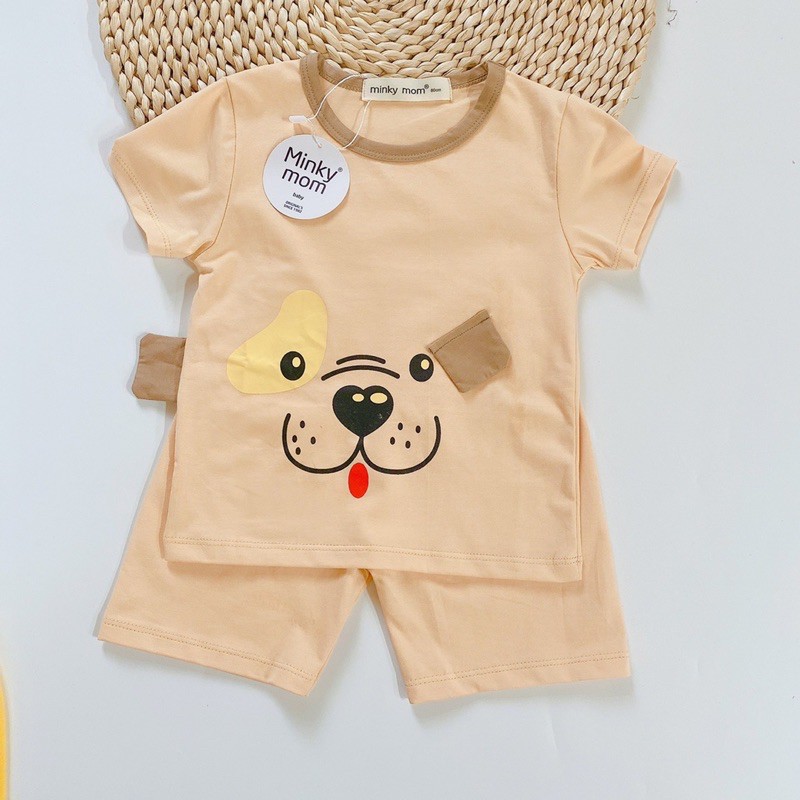 Đồ bộ bé trai bé gái minky mom hoạ tiết động vật 3D dễ thương | BigBuy360 - bigbuy360.vn